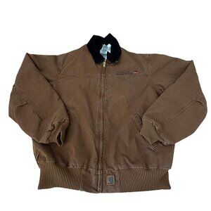 Vtg Carhartt Santa Fe Jacket Mens XL Brown J14 Faded Canvas Quilted 90s